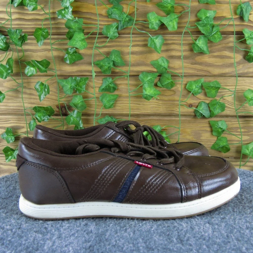 Levi's Brown Boys Synthetic Sneakers Size‎ 4.5 Casual Lace-Up Shoes
